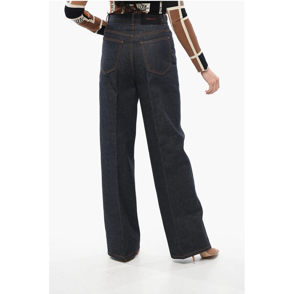 Salvatore Ferragamo Bootcut Dark-washed Pants