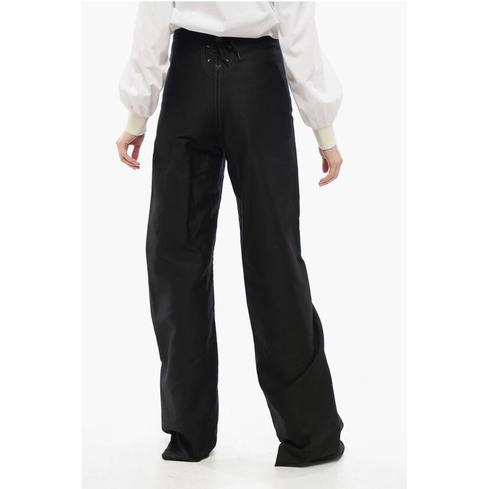 Maison Margiela MM5 Satin Cotton Pants with Buttons