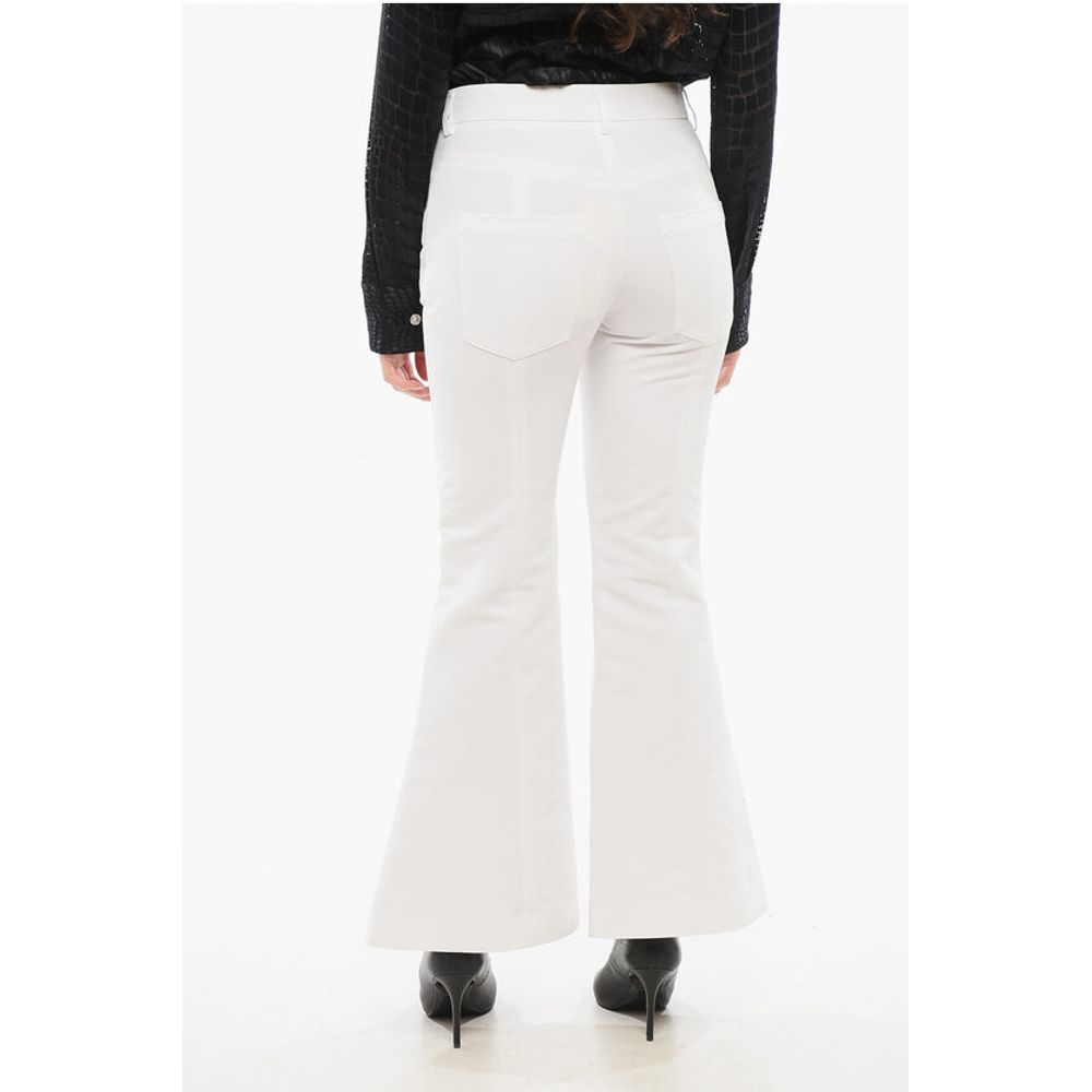 Marni Flared Cropped Pants with Embroidered Logo