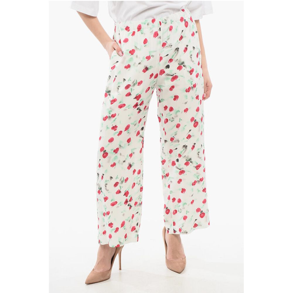 Marni Satin Cropped Pants with Drawstring