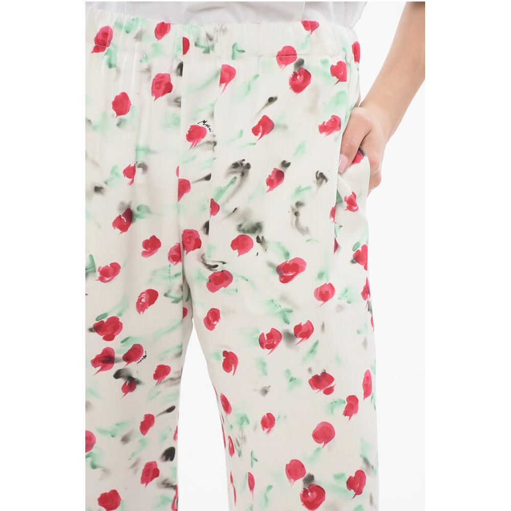 Marni Satin Cropped Pants with Drawstring