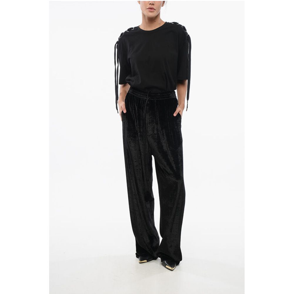 Balenciaga Velvet Wide-leg Pants