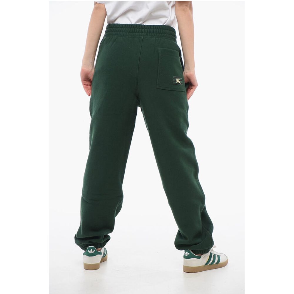 Burberry Fleeced Cotton Sweatpants with Cuffs