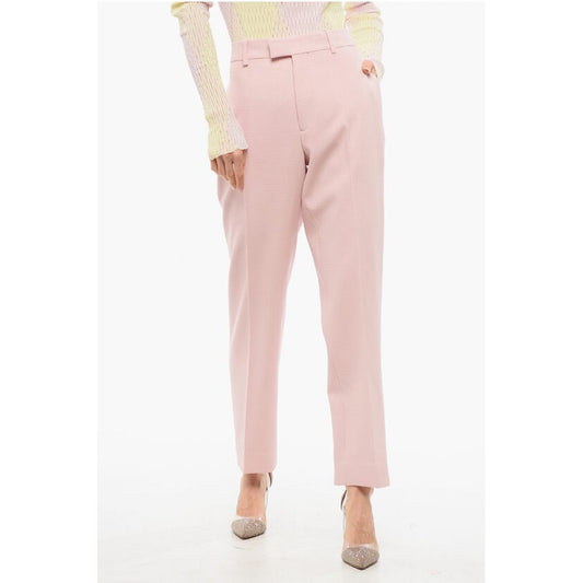 Burberry Wool Cigarette Pants with Pleats