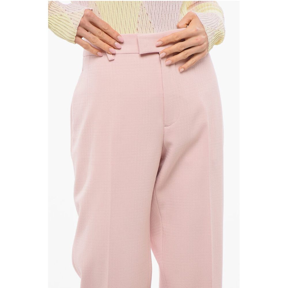 Burberry Wool Cigarette Pants with Pleats