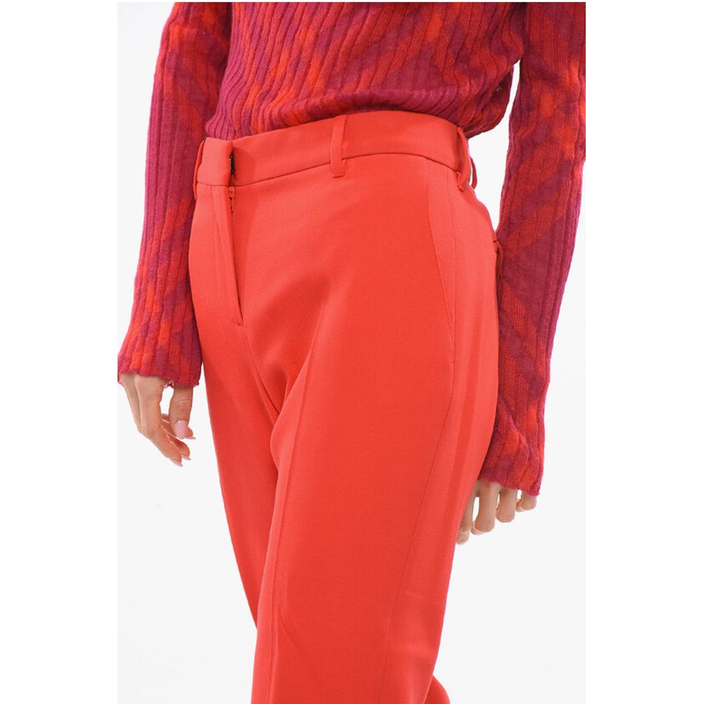 Burberry Wool Cropped Pants with Pleats