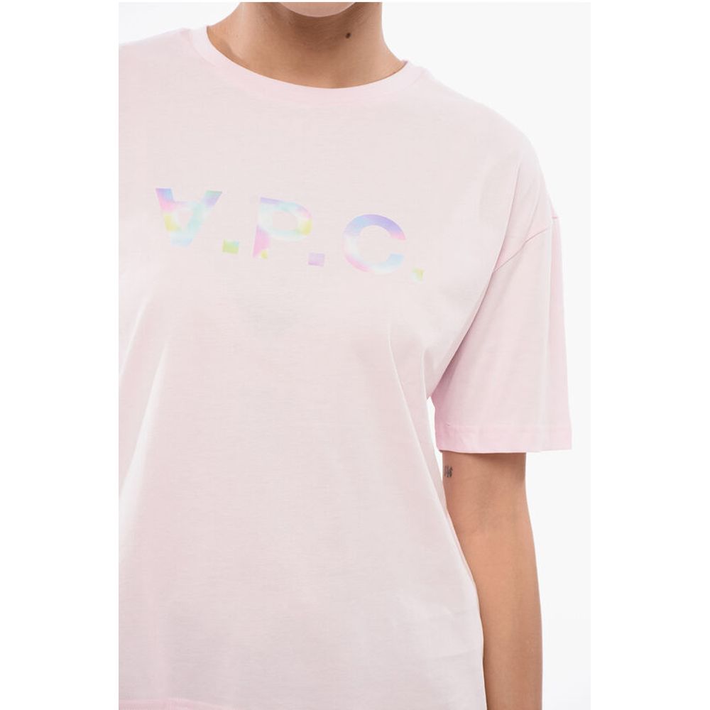 A.P.C. Cotton Crew-neck T-shirt with Front Print