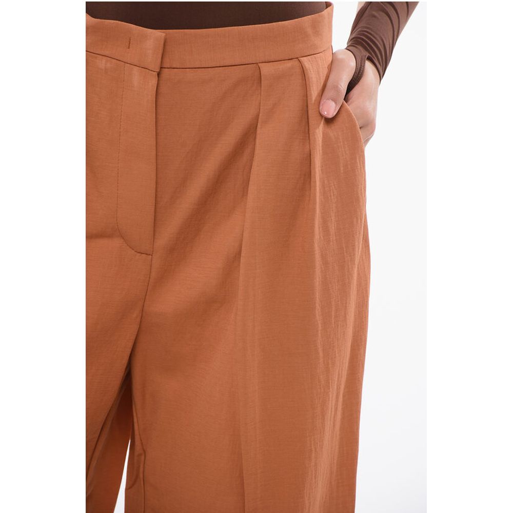 Harris Wharf High-Waisted Double Pleated Palazzo Pants