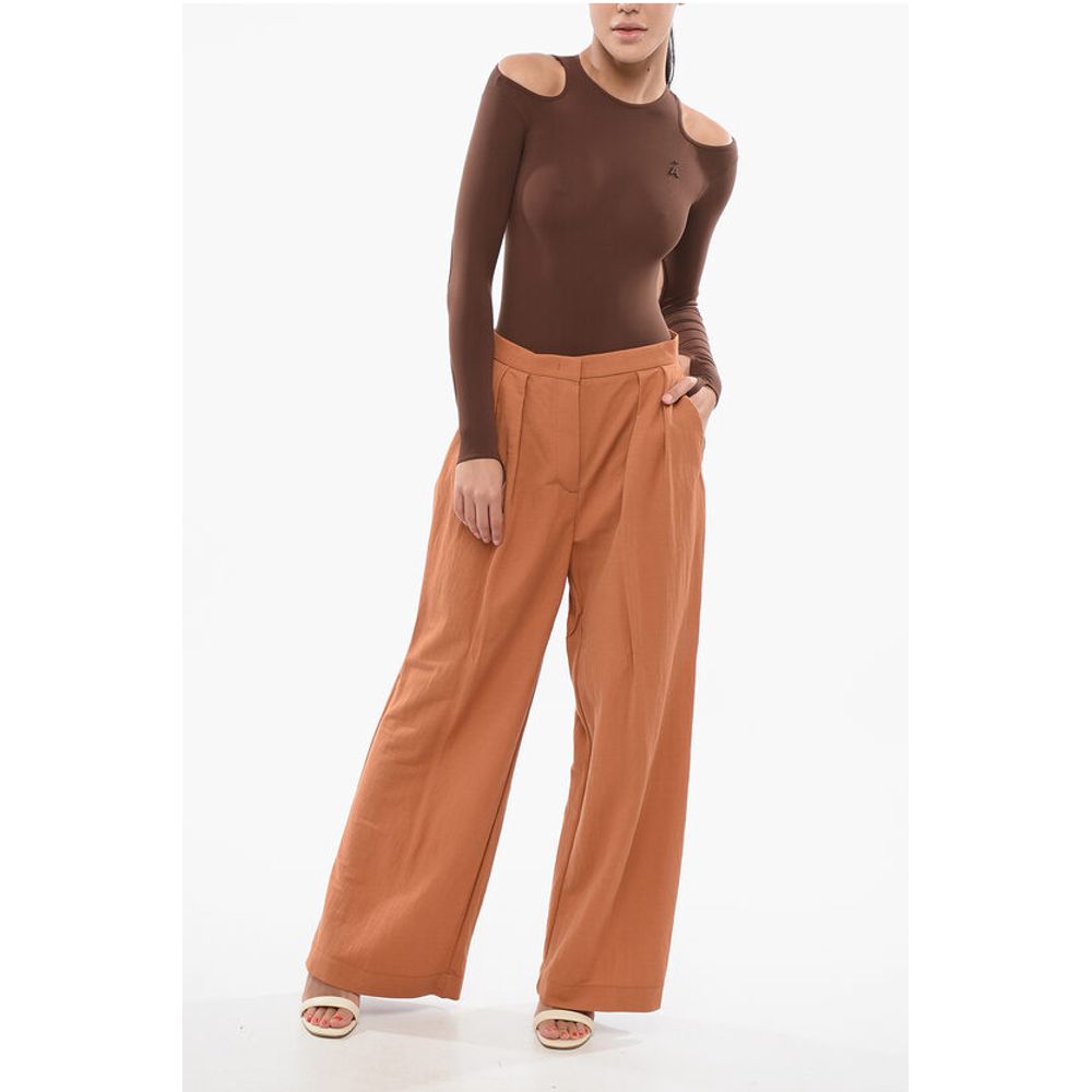 Harris Wharf High-Waisted Double Pleated Palazzo Pants