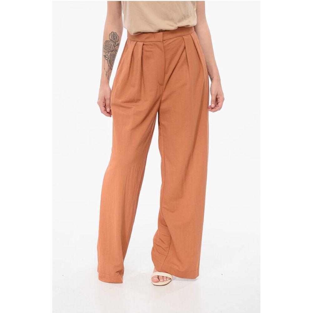 Harris Wharf High-Waisted Double Pleated Palazzo Pants