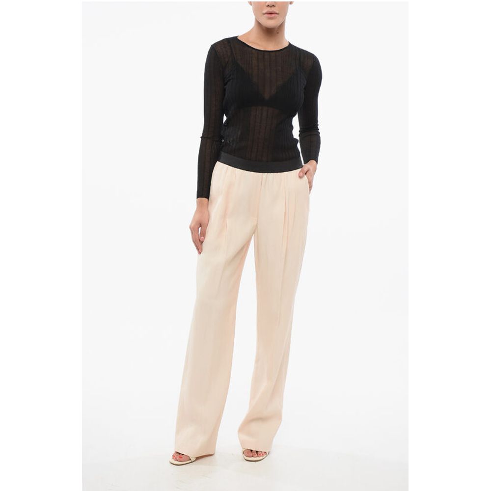 Loulou Studio Double Pleated TAKAROA Pants with Elastic Waistband