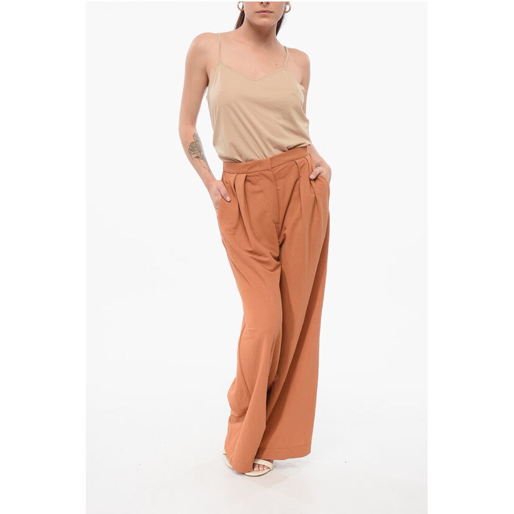 Harris Wharf High-Waisted Double Pleated Palazzo Pants