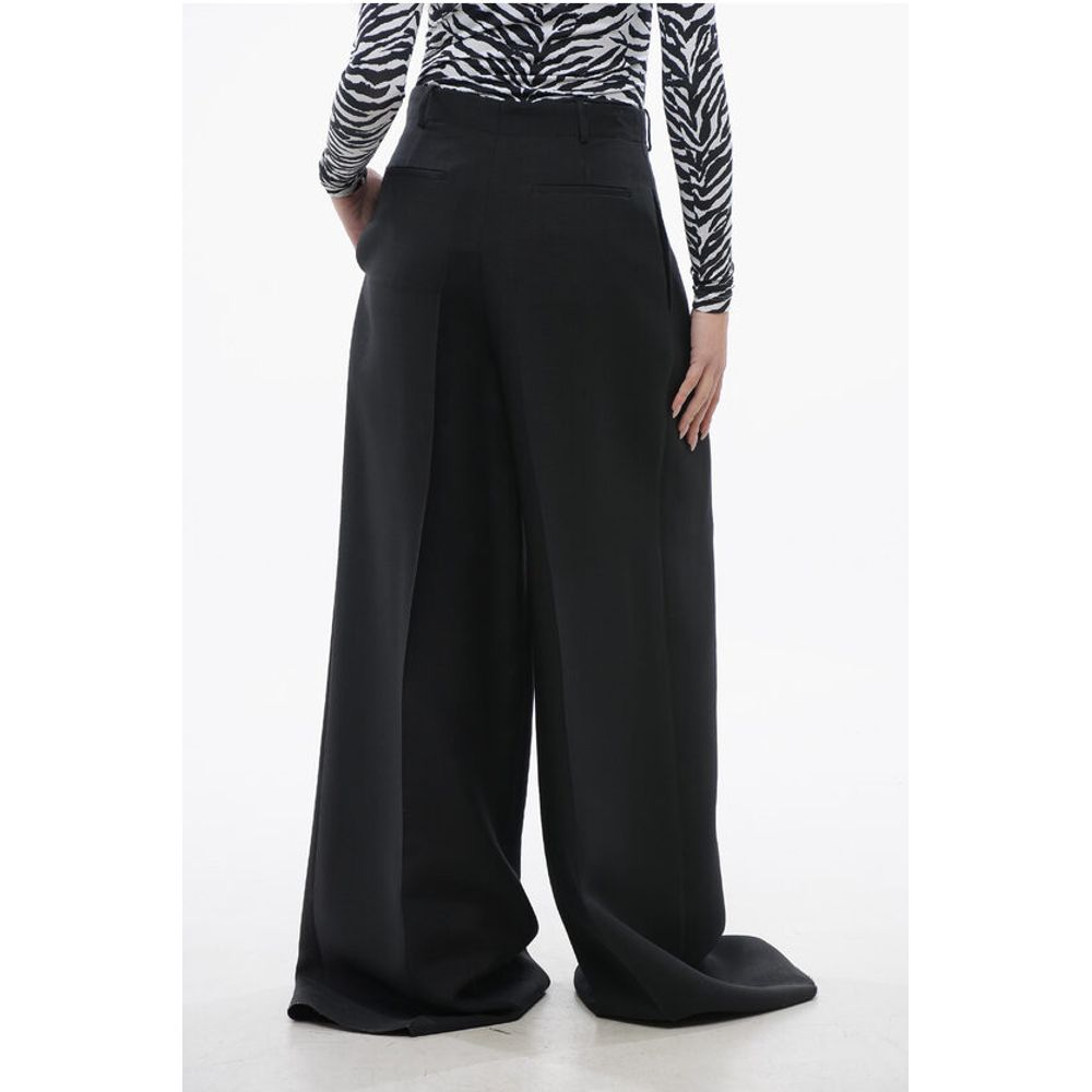 Dior Triple-pleated Palazzo Pants with Flush Pockets