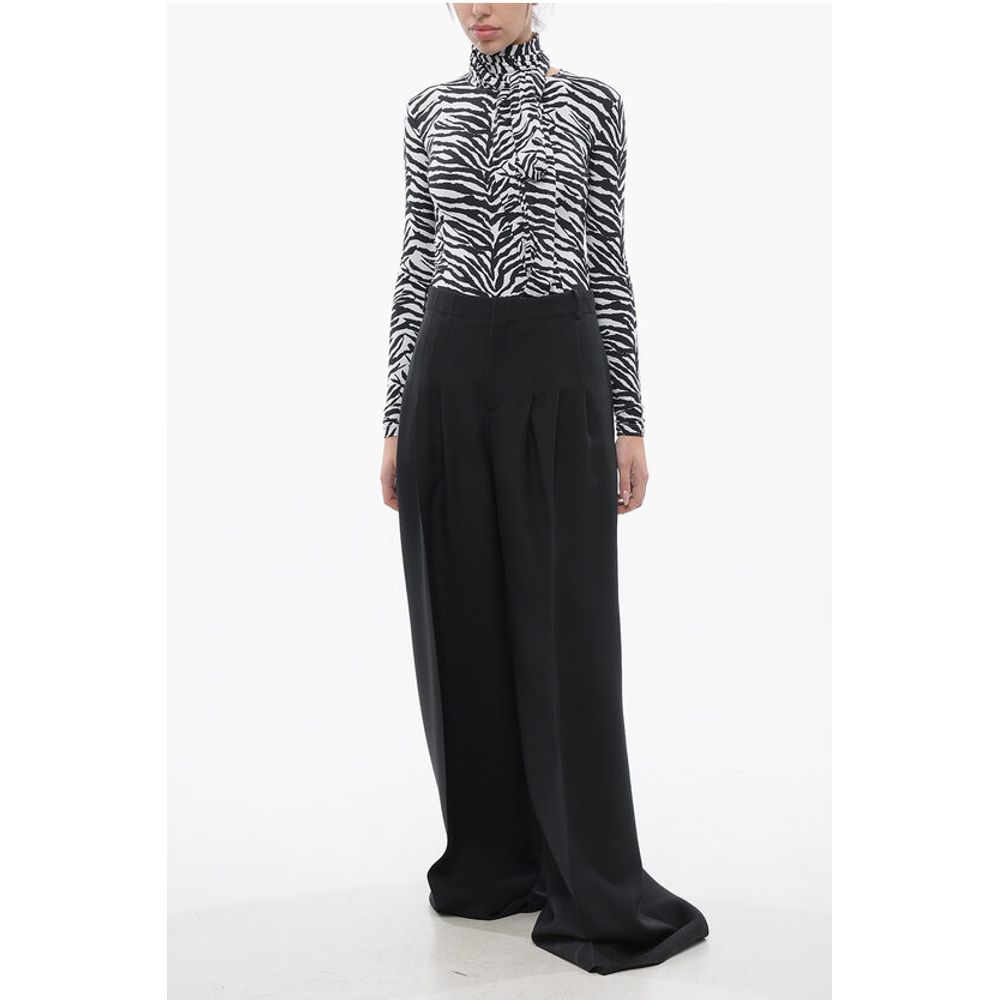 Dior Triple-pleated Palazzo Pants with Flush Pockets