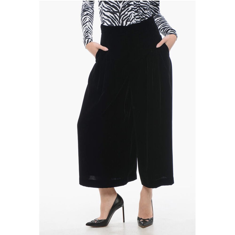 Dior Velour Gaucho Pants with Hidden Closure