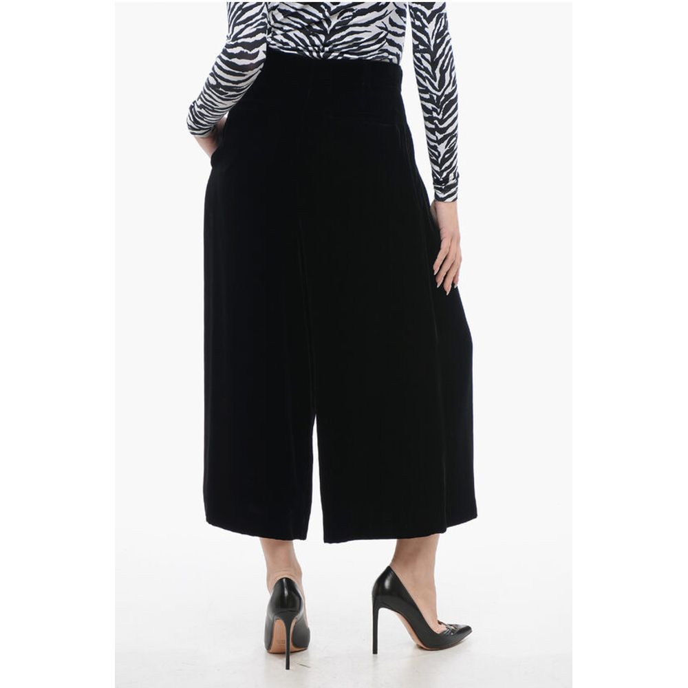 Dior Velour Gaucho Pants with Hidden Closure