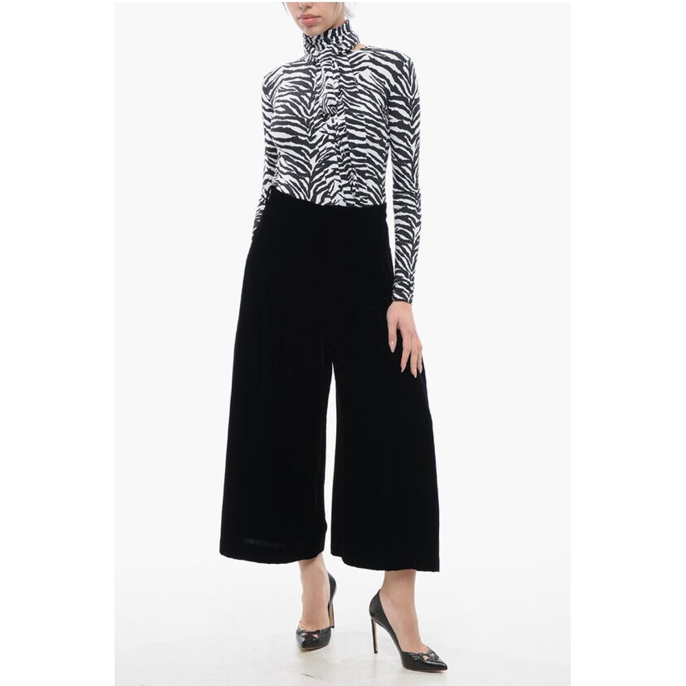 Dior Velour Gaucho Pants with Hidden Closure