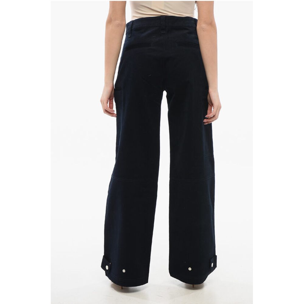 Ami Alexandre Mattiussi High-Waisted Velour Pleated Pants