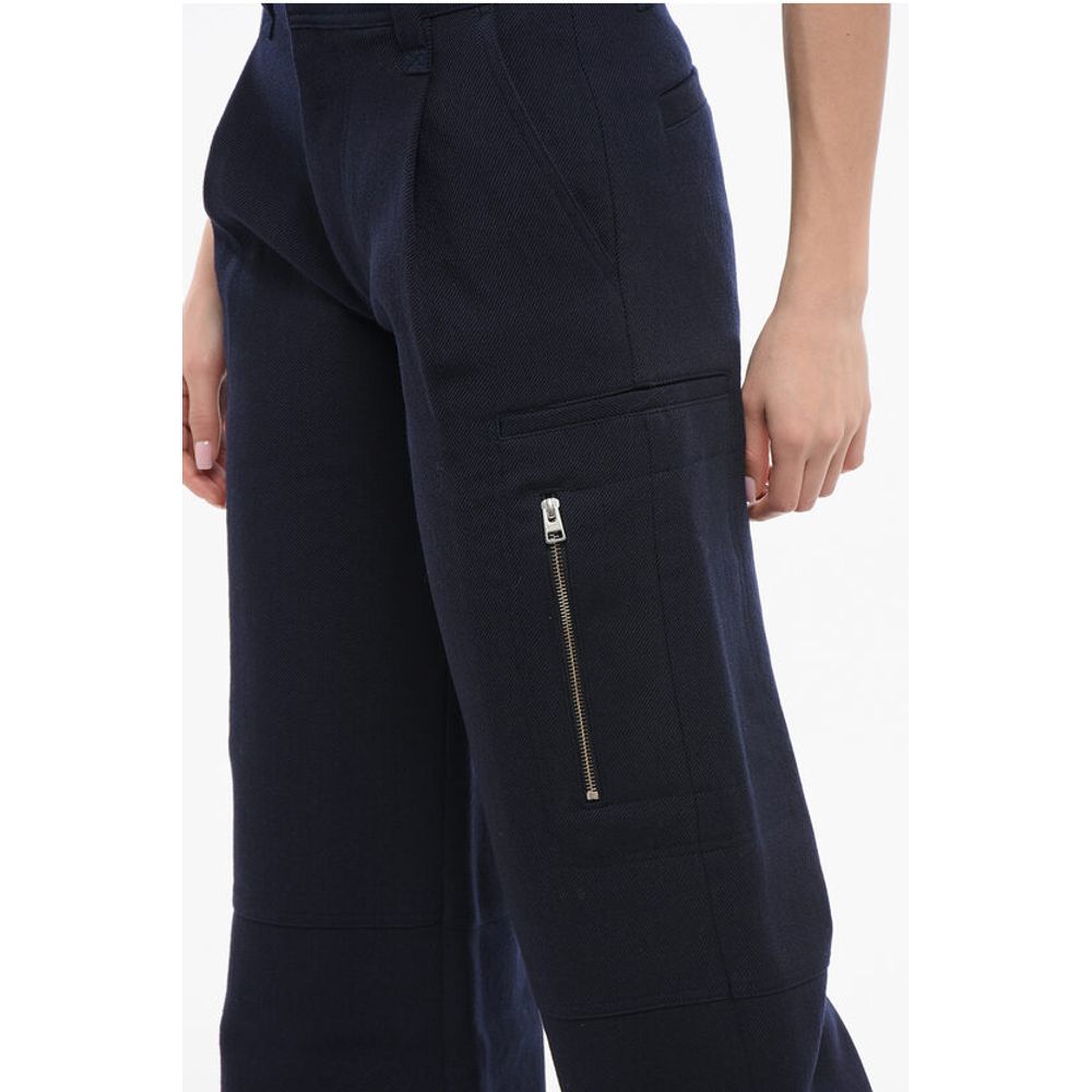 Ami Alexandre Mattiussi High-Waisted Wool Pleated Pants