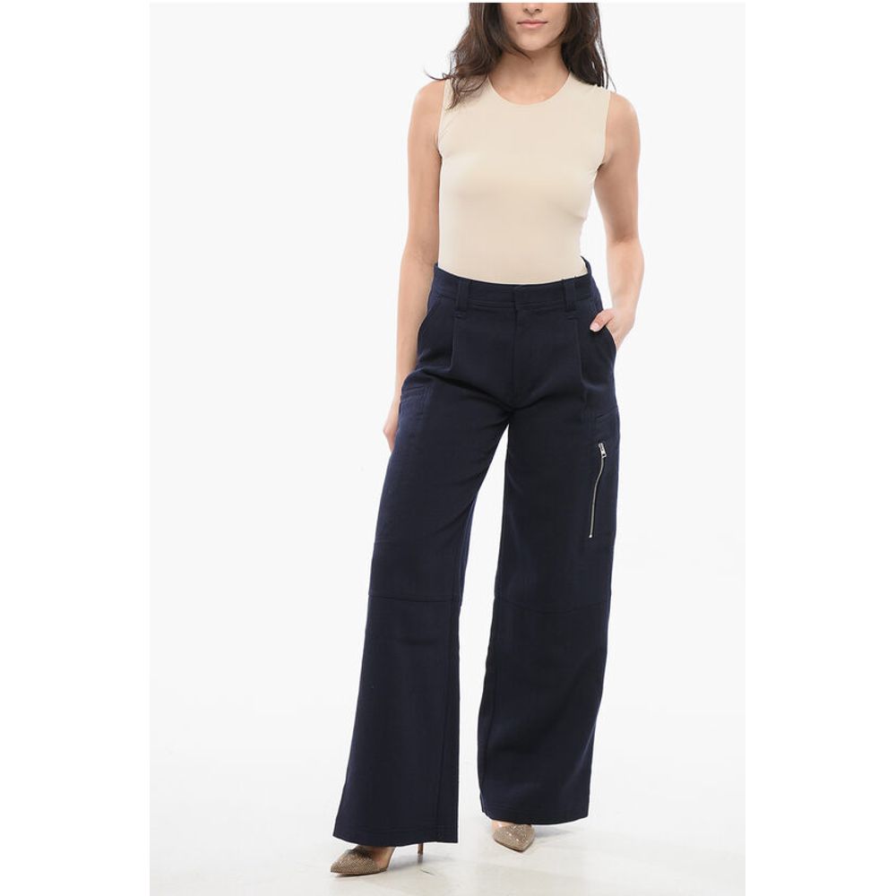 Ami Alexandre Mattiussi High-Waisted Wool Pleated Pants