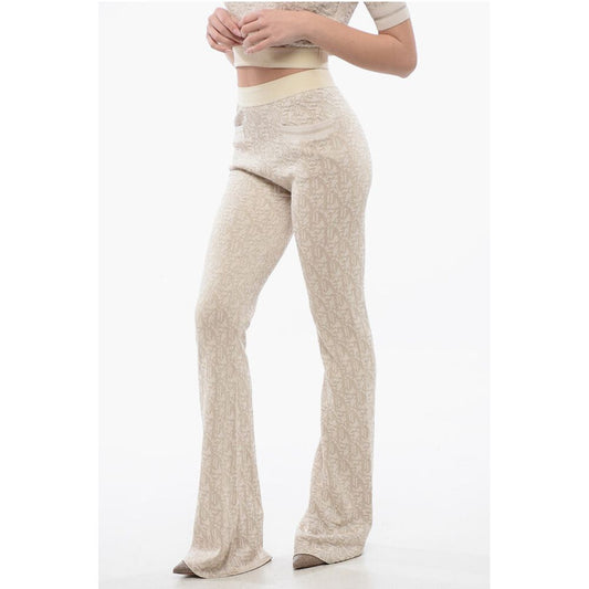 Palm Angels Monogram Jacquard Pants With Logoed Band