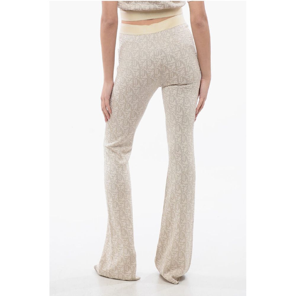 Palm Angels Monogram Jacquard Pants With Logoed Band