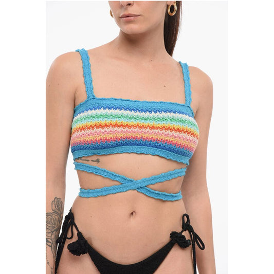 Alanui Crochet Bralette Top with Laces