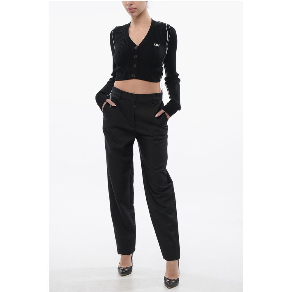 Off-White High Waisted Carrot-Fit TECH DRILL Pants