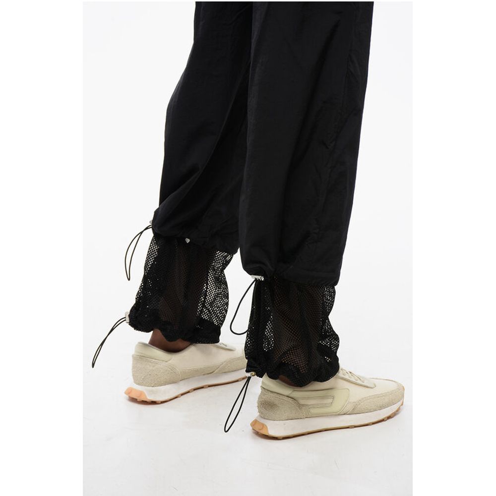 Off-White Wide Leg Nylon CRISPY Pants with Removable Cuffs
