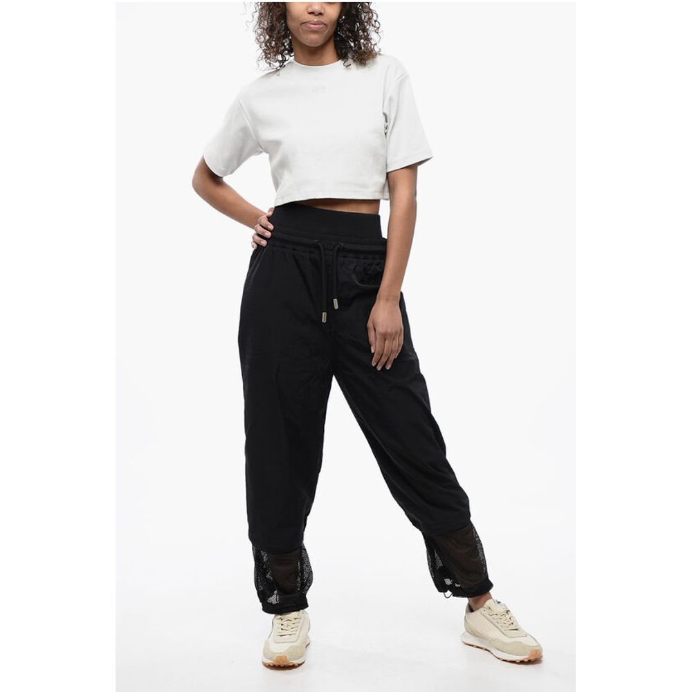 Off-White Wide Leg Nylon CRISPY Pants with Removable Cuffs