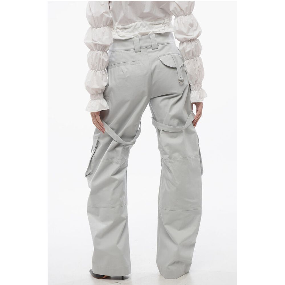 Off-White Cotton PKT Cargo Pants with Harness Details