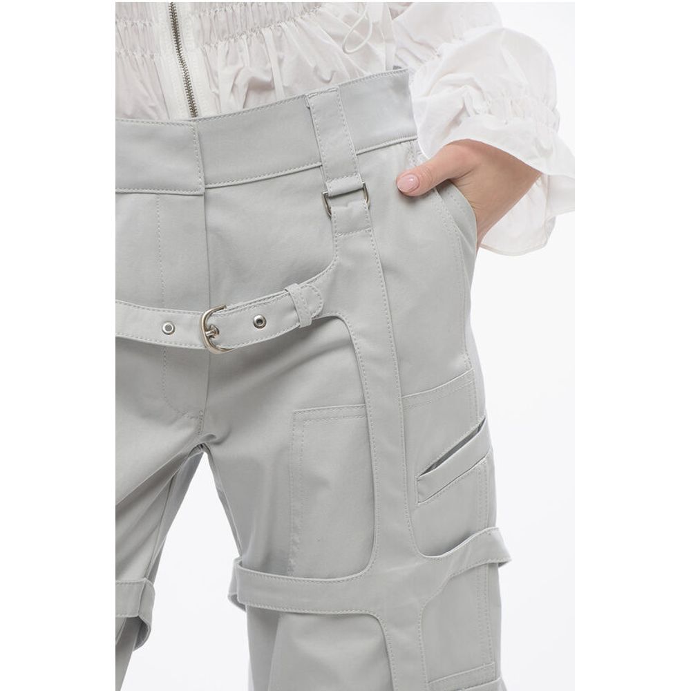 Off-White Cotton PKT Cargo Pants with Harness Details