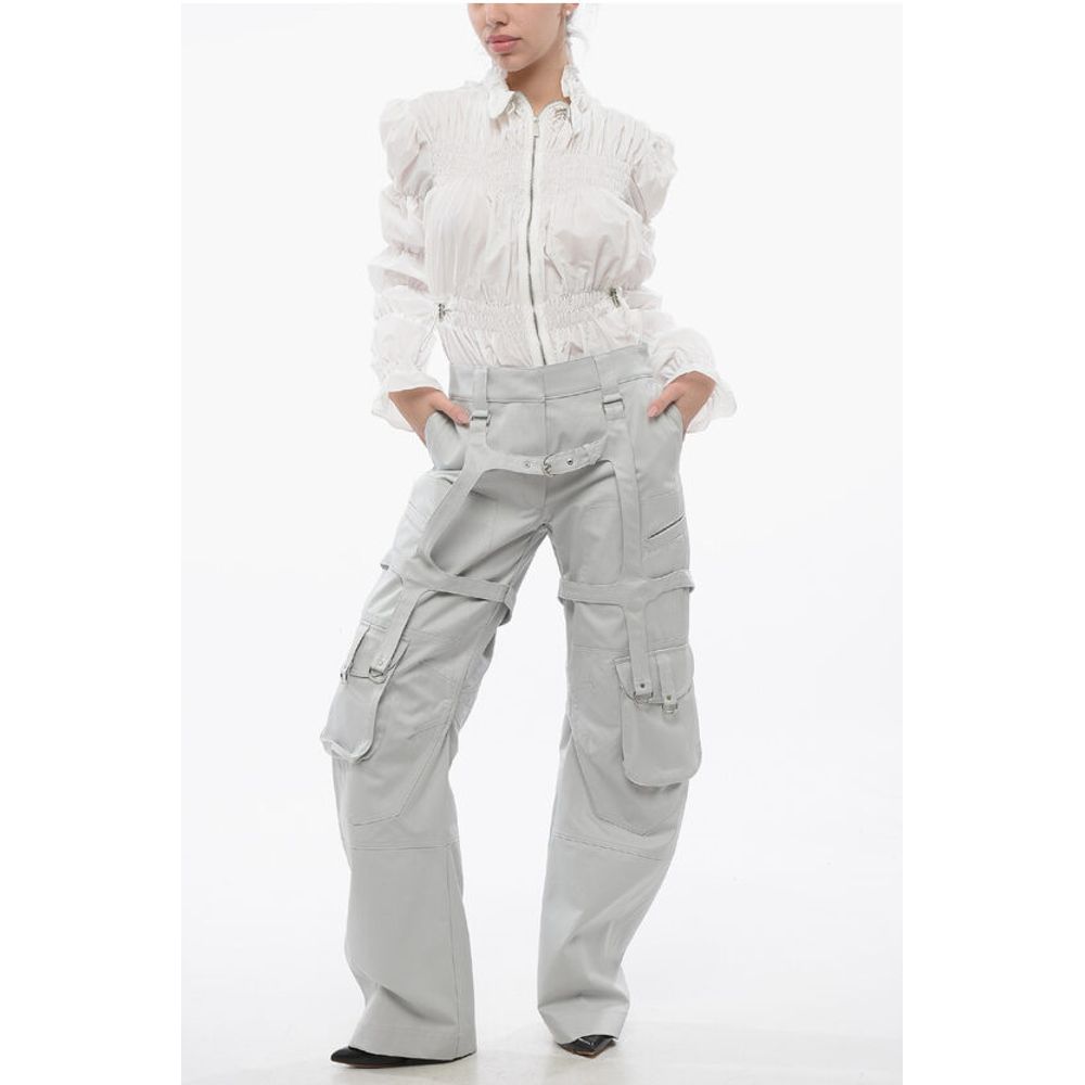 Off-White Cotton PKT Cargo Pants with Harness Details