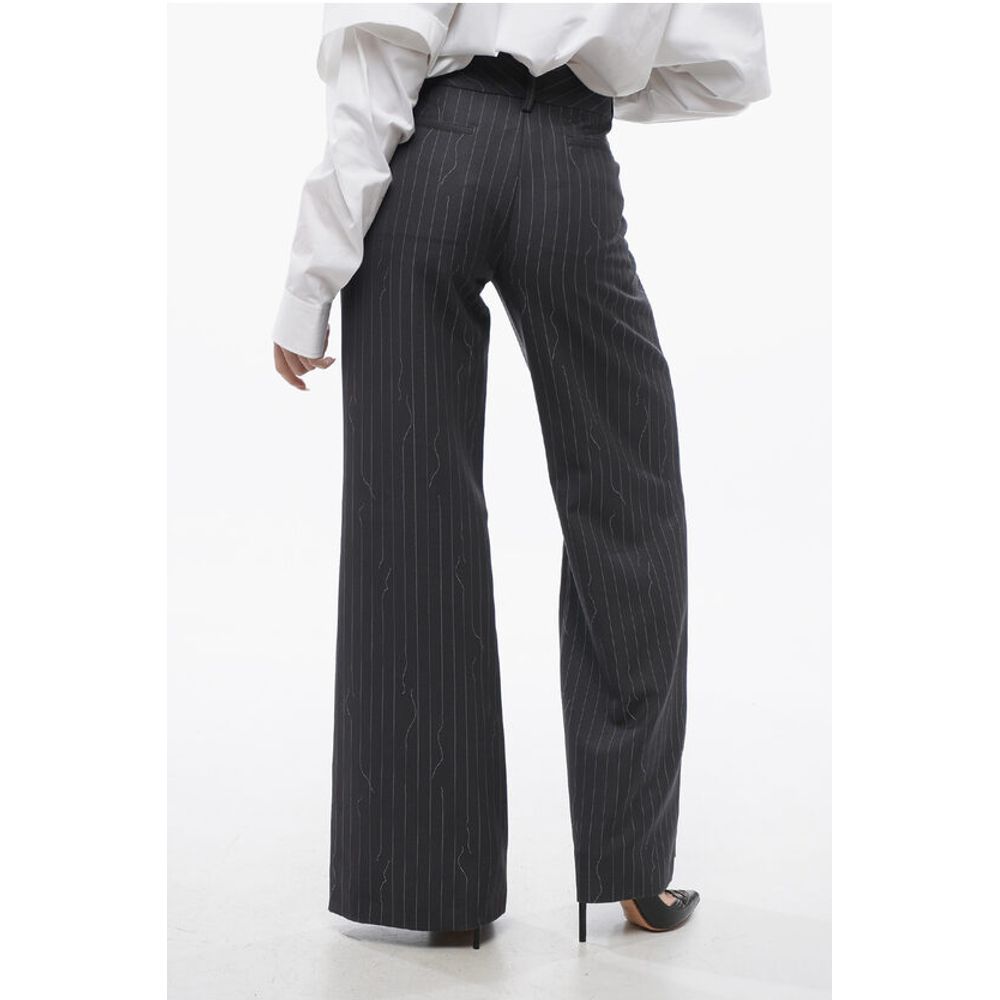 Off-White Wide-Fit FORGED IRON Pinstriped Pants