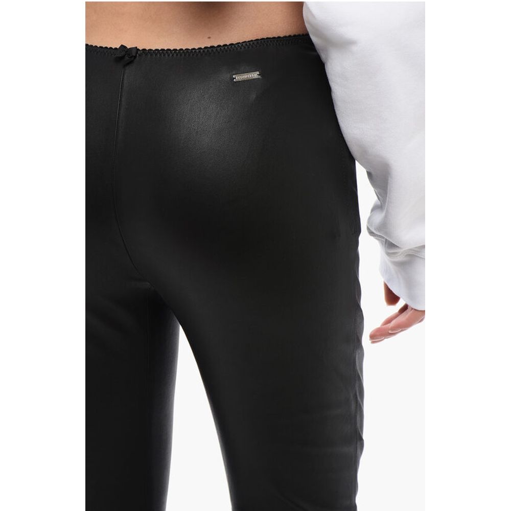 Dsquared² Leather Leggings with Zipped Ankle