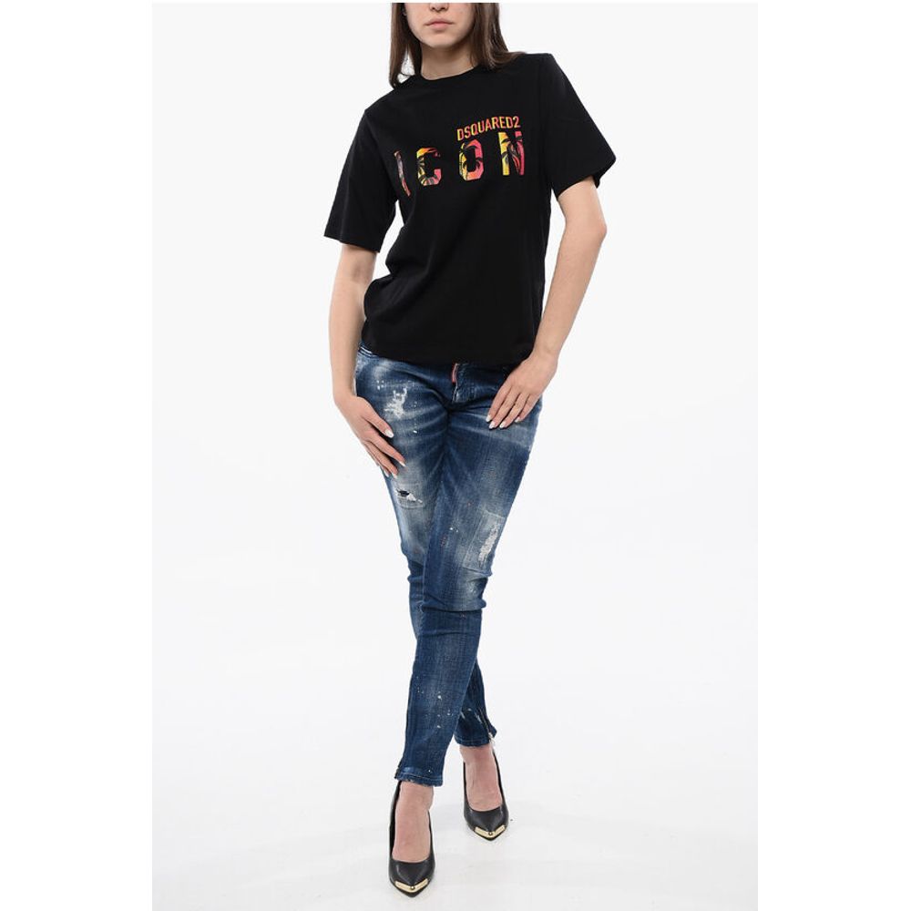 Dsquared² Cotton ICON Crew-neck T-shirt with Gradient Print