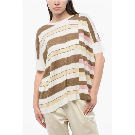 Woolrich Striped Linen Crew Neck T-Shirt