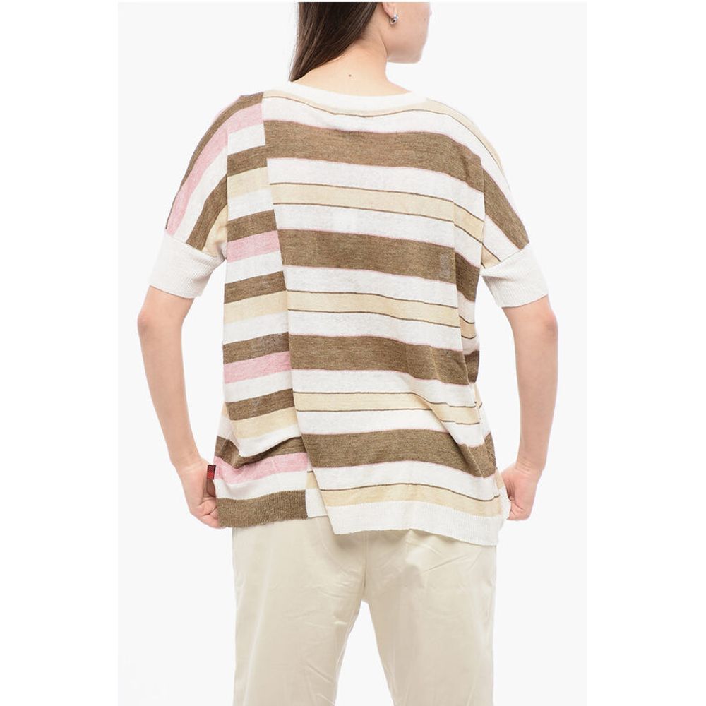 Woolrich Striped Linen Crew Neck T-Shirt