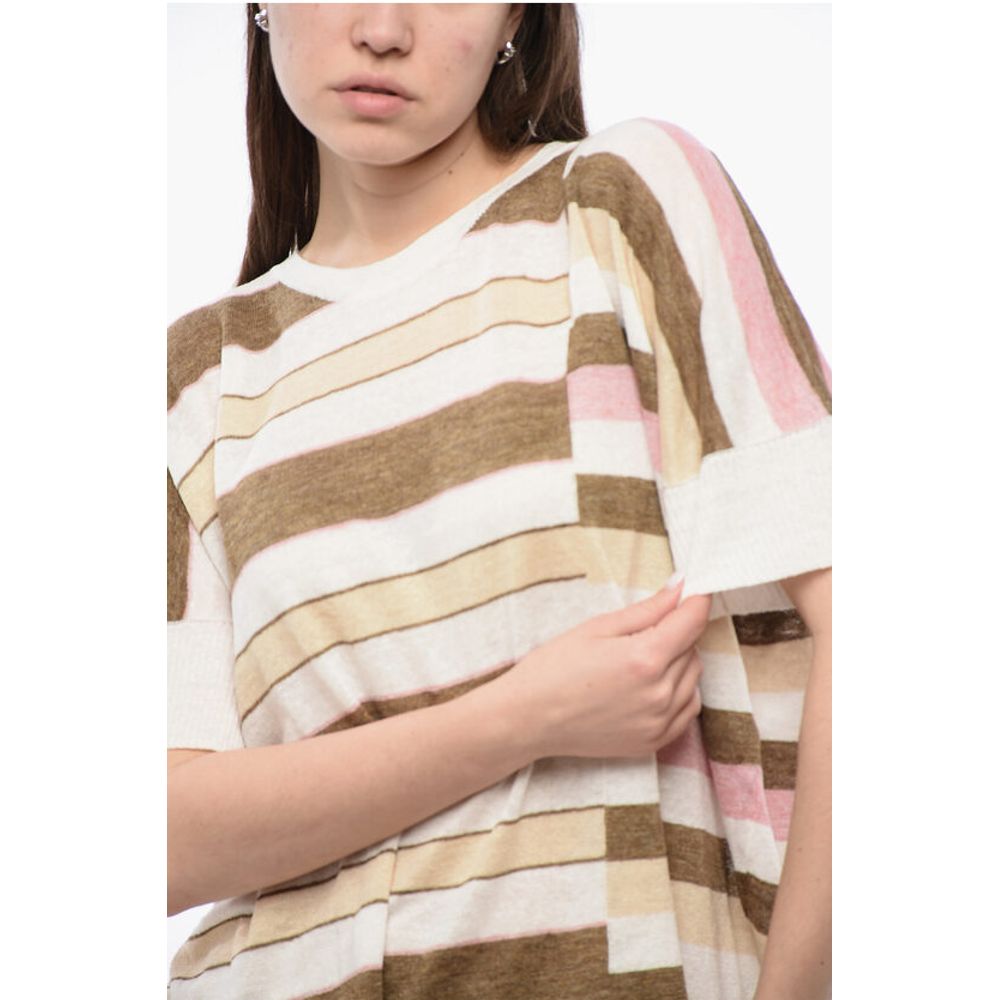 Woolrich Striped Linen Crew Neck T-Shirt