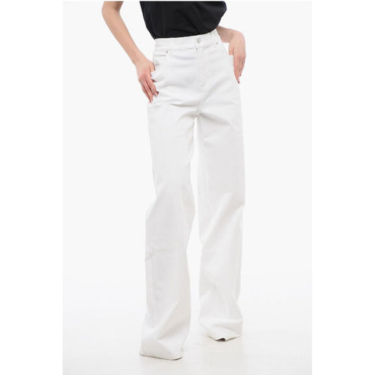 Alexander McQueen Wide-leg Denims with Metal Logo