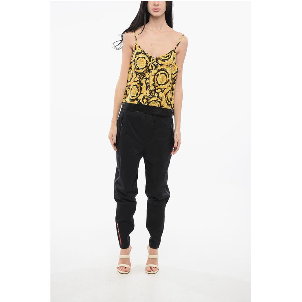 Versace Barocco Top with Lace Detail