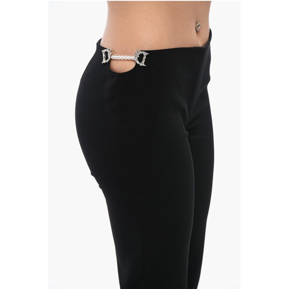 Dsquared² Jeweled Detail Flared Fit Pants