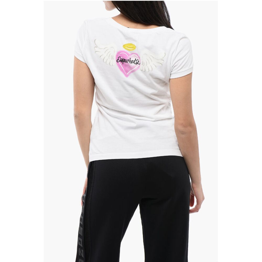 Dsquared² Crew Neck SCOOP T-Shirt with Printed Logo
