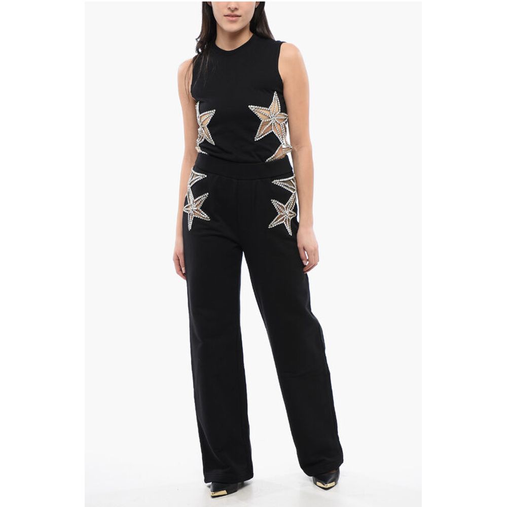 Dsquared² Straight Fit STAR Sweatpants with See Through Inserts