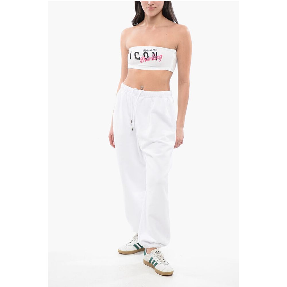 Dsquared² Brushed Cotton L.A. Sweatpants with Cuffs