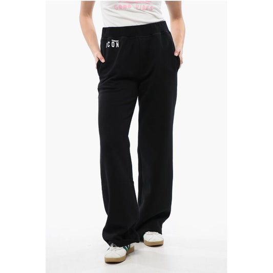 Dsquared² Fleece Cotton ICON MINI Straight Fit Sweatpants