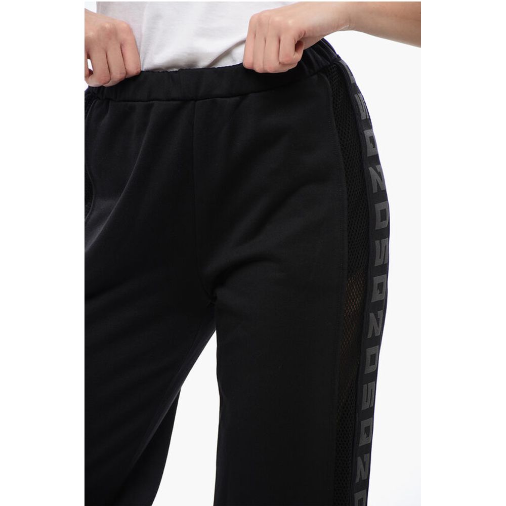 Dsquared² Tape Detailed Straight Fit Sweatpants with Mesh Inserts