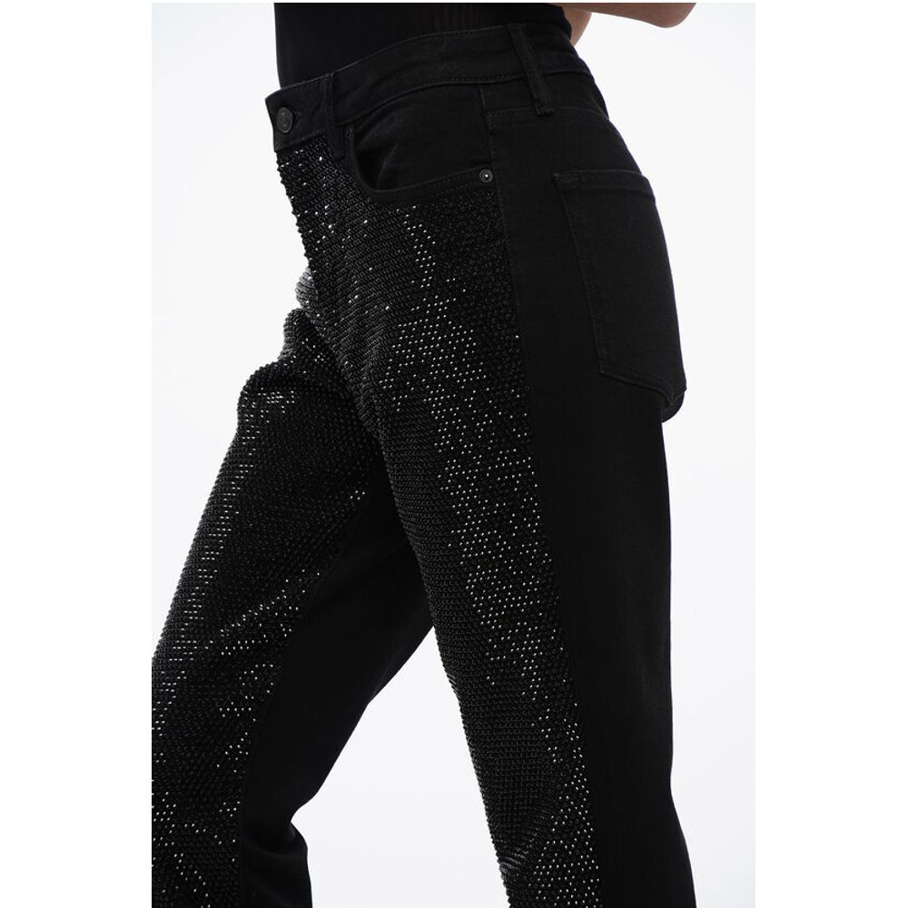 AllSaints Straight Leg RALI Jeans Embellished with Rhinestones 16cm