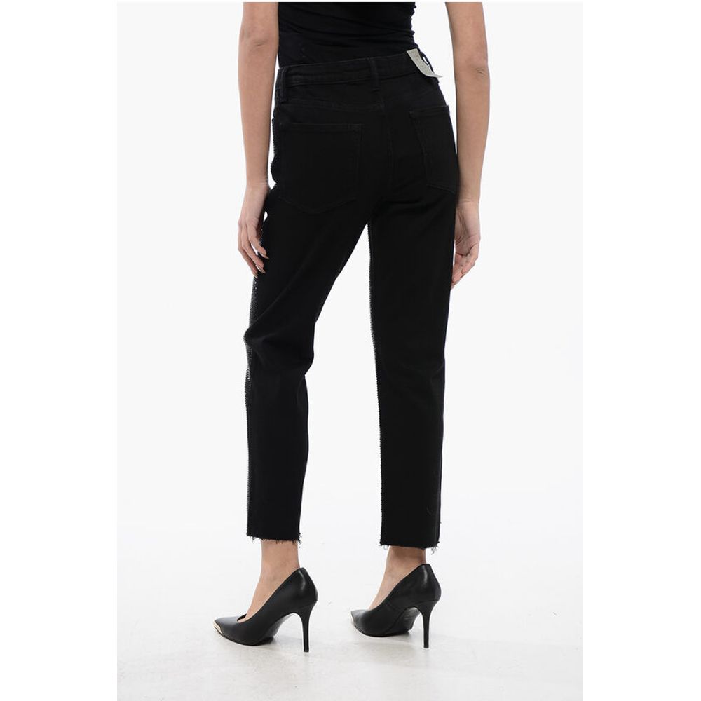 AllSaints Straight Leg RALI Jeans Embellished with Rhinestones 16cm
