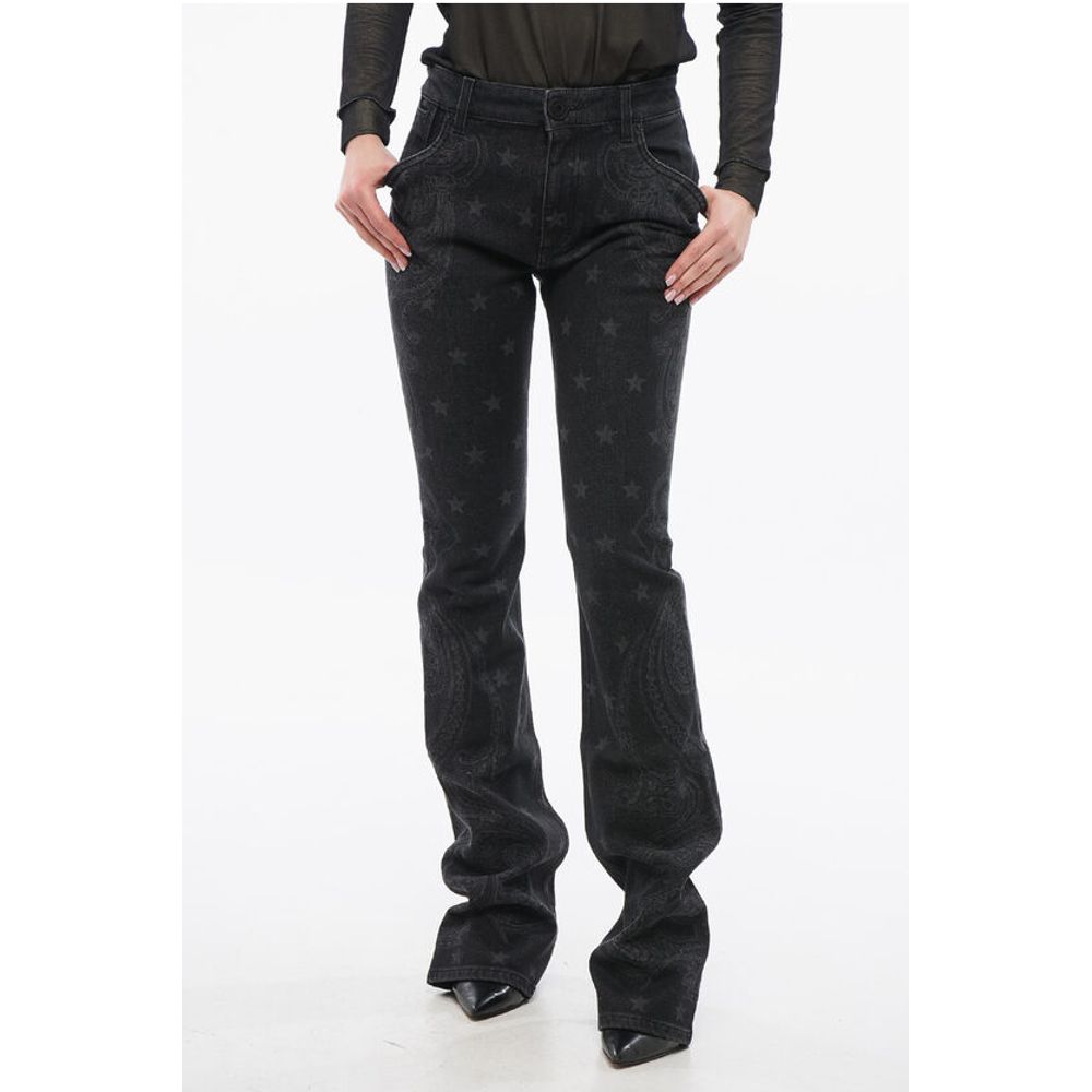 Balmain Paisley Patterned Bootcut Denims